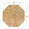 Wrapables Vinyl Metallic Colored Placemats for Weddings, Parties, Special Events (Set of 4), Bronze Octagon